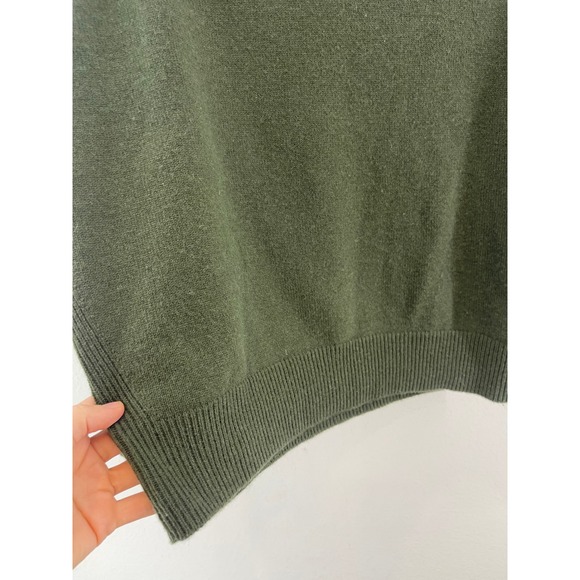 Vince 100% Cashmere Turtleneck Sweater Green Size S Quiet Money Preppy - Picture 6 of 13